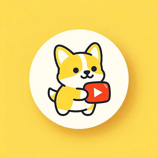 Smiling Corgi YouTube Channel Logo