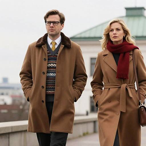 Casual Stroll in Urban Setting