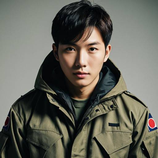 Realistic Korean Soldier Costume Portrait