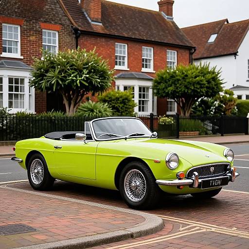 Lime-Green TVR Tuscan Convertible Scene