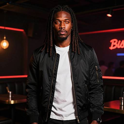 Stylish Caribbean Man in Nightclub