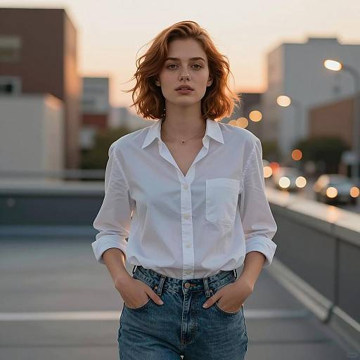 Confident Urban Portrait at Golden Hour