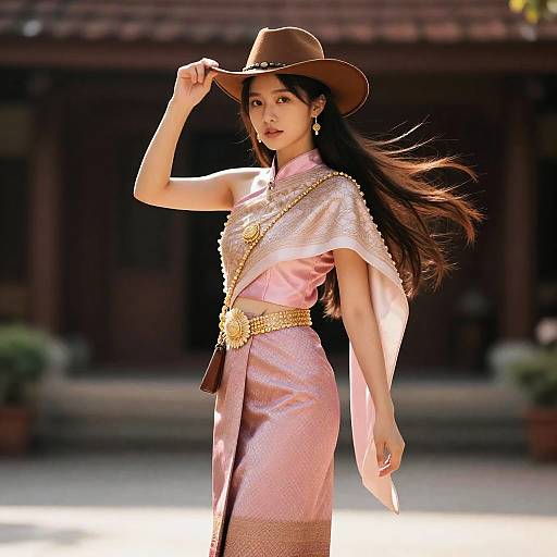 Photorealistic Thai Traditional Dress