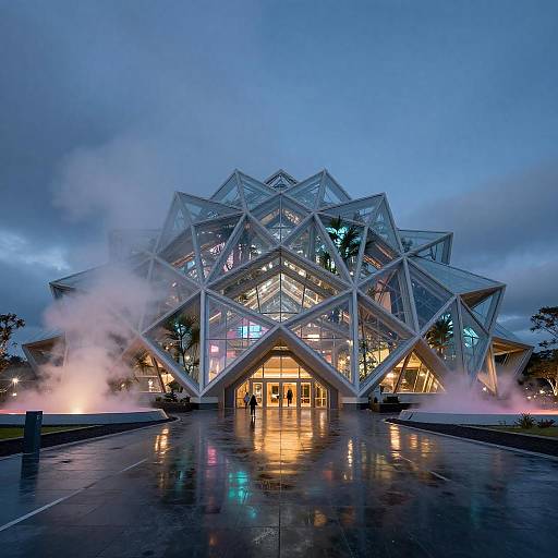 Parametric Botanical Research Center at Dusk