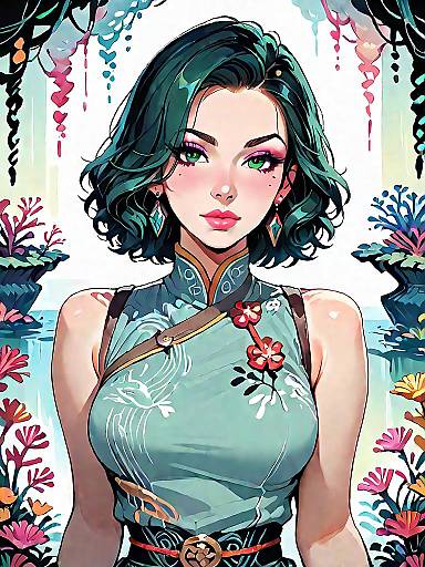 Chic Editorial Fashion with Bold Print