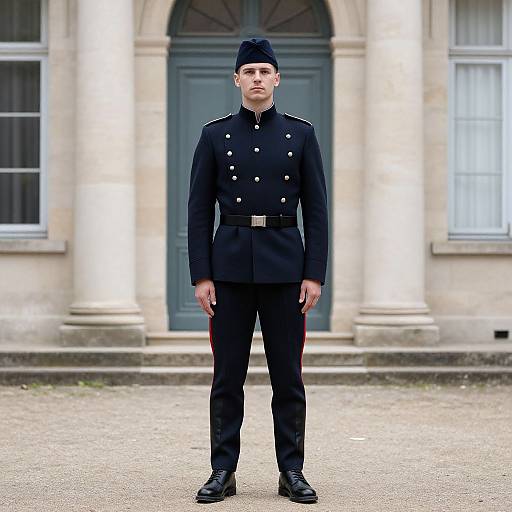 Man in French Military Uniform