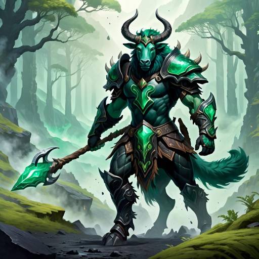 Mystical Male Centaur in Volcanic Crater Mystical Male Centaur in Volcanic Crater