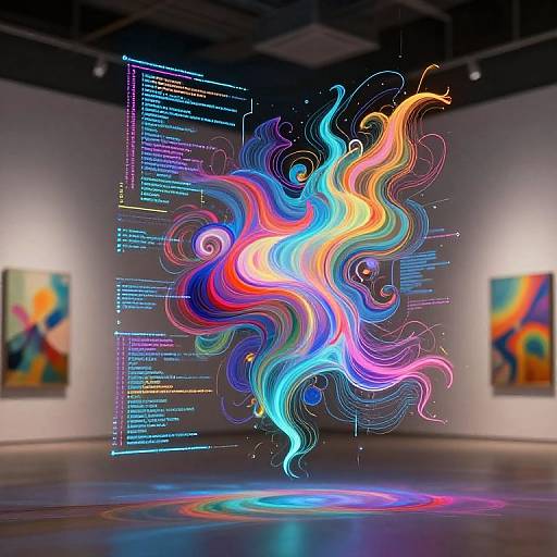 AI Code Transforming Into Abstract Art
