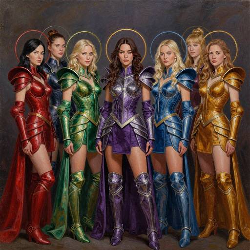 Halo Armor Portraits of Eight Women