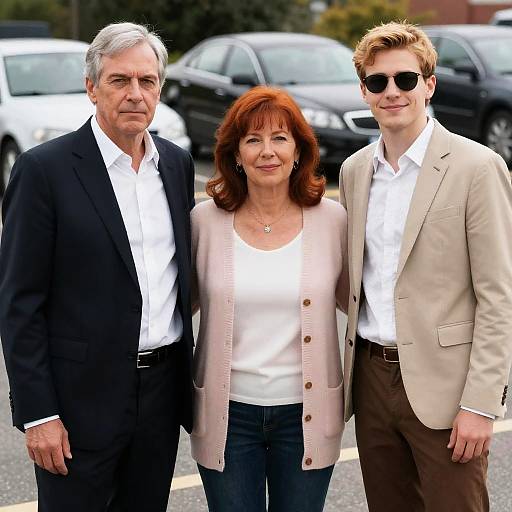 Portrait of Three People in Parking Lot