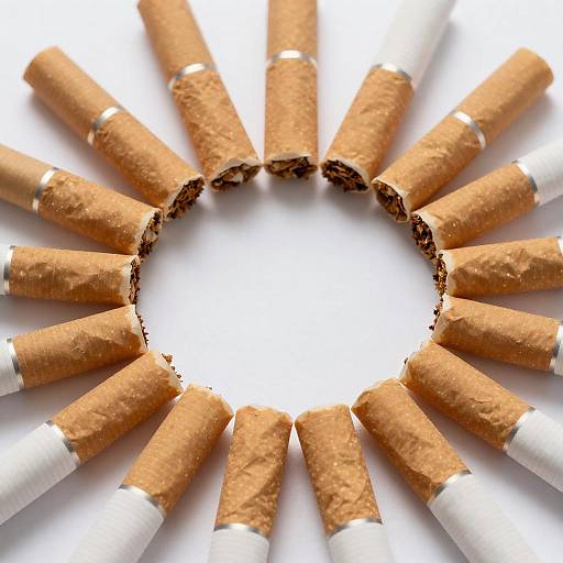 Cigarette Butts in Circular Arrangement
