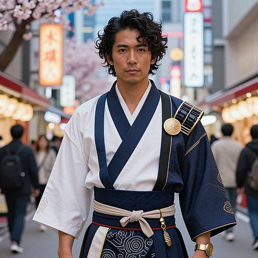 Futuristic Asian Fashion in Neon Tokyo