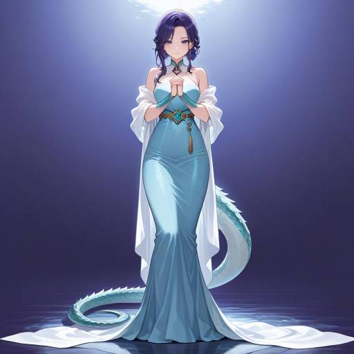 Delicate Dragon-Inspired Girl in Twilight Delicate Dragon-Inspired Girl in Twilight