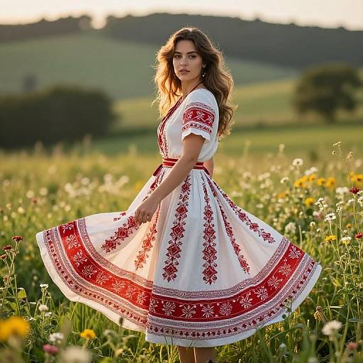 Hungarian Beauty in Countryside Glow
