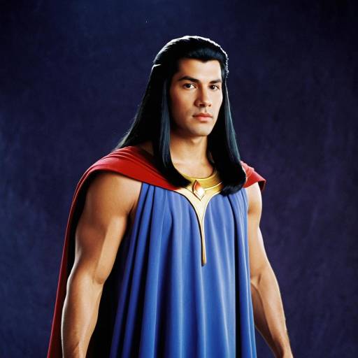 Man in Fantasy Hero Costume with Cape