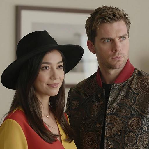 Close Couple Portrait in Blurred Background