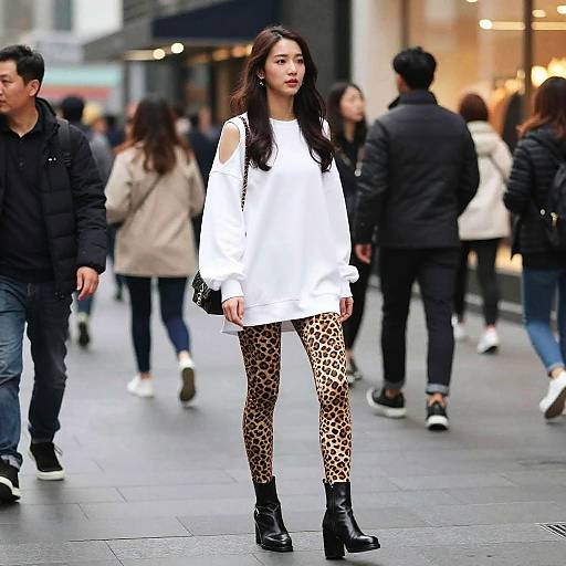 Urban Streetwear Chic in Cityscape