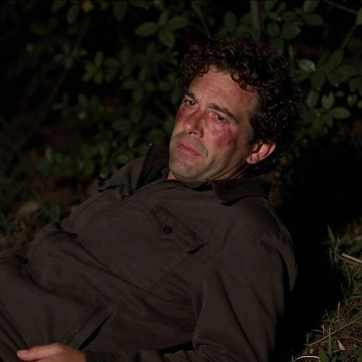 Dramatic Nighttime Portrait of Resilience