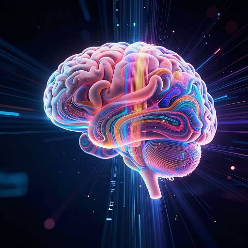 AI Brain Creating Digital Artforms