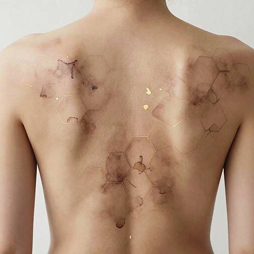 Abstract Honeycomb Hexagonal Tattoo Design