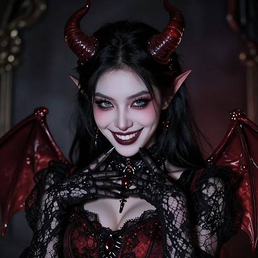 Sultry Succubus Ahegao Portrait