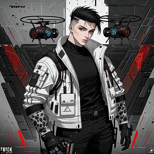 Illustration of Hack (apex legends), apex legends in the style of Bubuzuke
