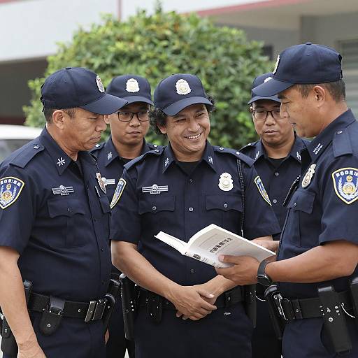 Friendly Interaction Among Police Officers