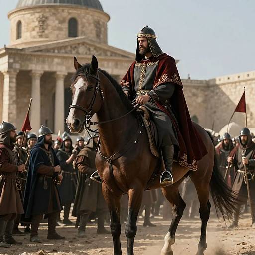 Cinematic Scene of Godfrey in Jerusalem