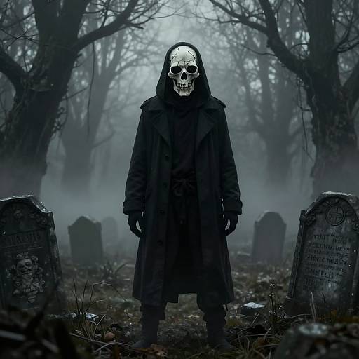 Boneface in Foggy Graveyard