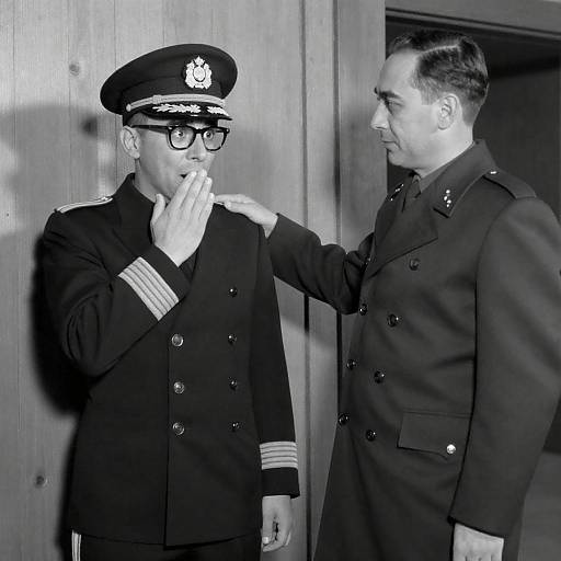 Intense Black-and-White Naval Portrait