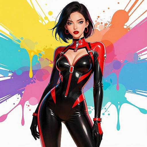 Dynamic Anime-Inspired Artwork of Confidence