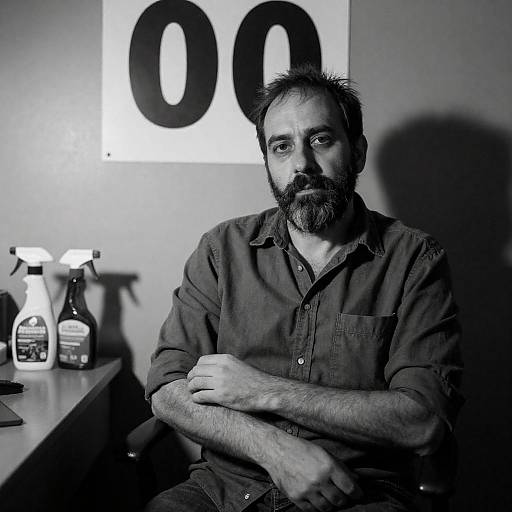 Moody Portrait of a Bearded Man