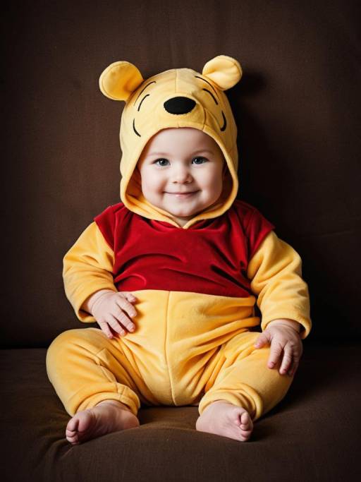 Adorable Newborn in Winnie the Pooh Costume