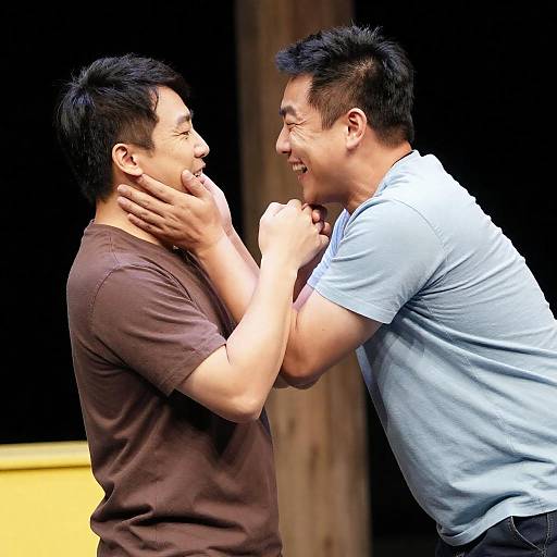 Comedic Struggle Between Two Men