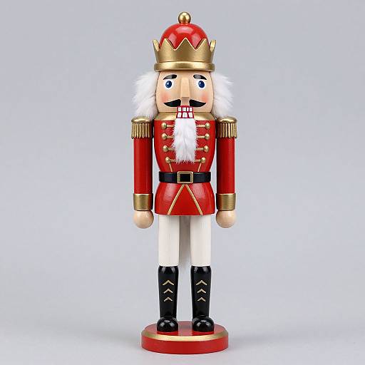 Elegant Wooden Nutcracker Figurine