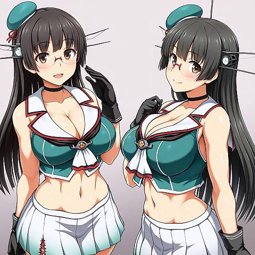 Illustration of Choukai kai ni (kancolle), kantai collection in the style of Jadf