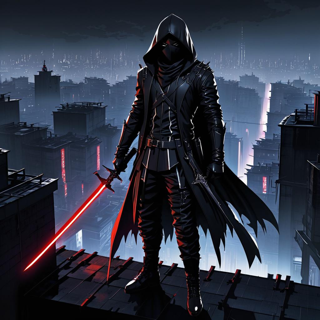 Stealthy Assassin in a Gritty City