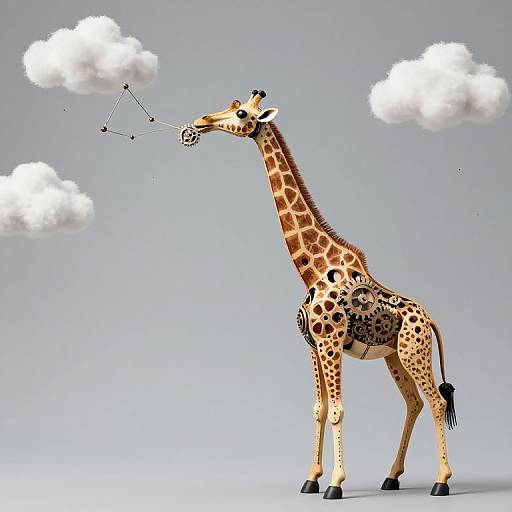 Clockwork Giraffe Nibbling Constellations