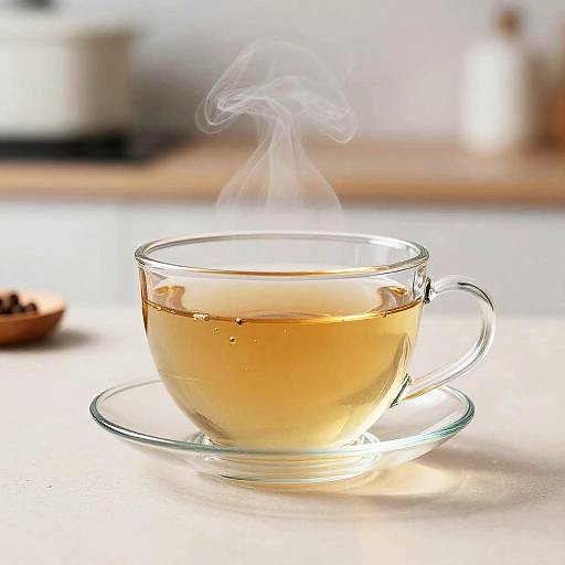 Hyperrealistic Close-up of Boiling Tea