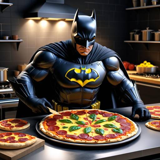 Batman Baking Pizza in Stunning Detail