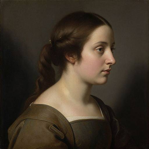Profile Portrait of Young Woman