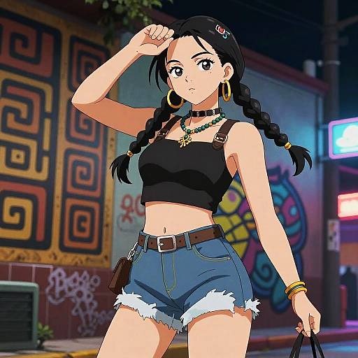 Mexico Street Fashion Anime Girl