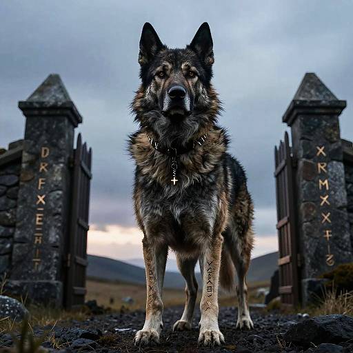 Majestic Norse Guardian Dog at Valhalla