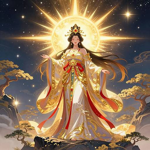Celestial Queen Amaterasu in Radiant Glory