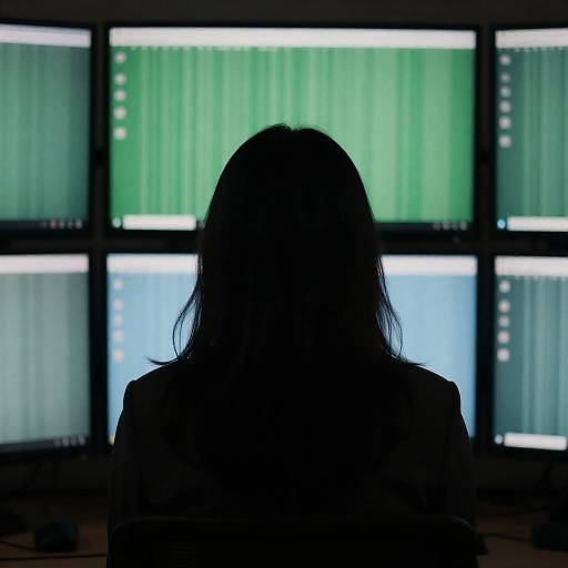 Silhouette in a Cluttered Tech Haven