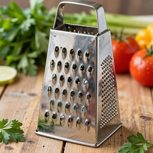 Close-Up Microplane Grater with Herbs