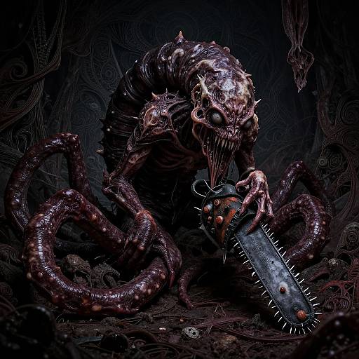 Terrifying Worm Monster Art