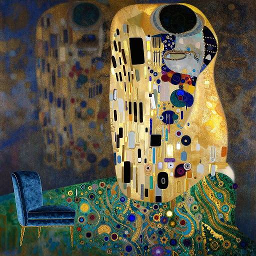 Klimt-Inspired Jewel-Toned Mountain Retreat Collage