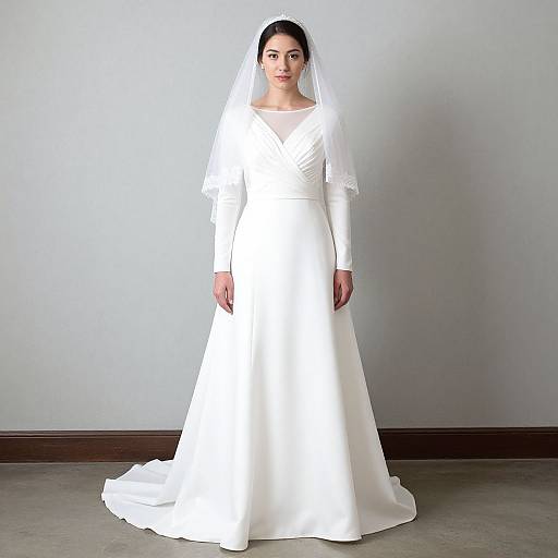 Bride in White Wedding Dress