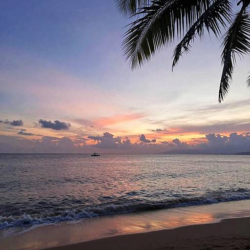 Tranquil Beach Sunset Aesthetic